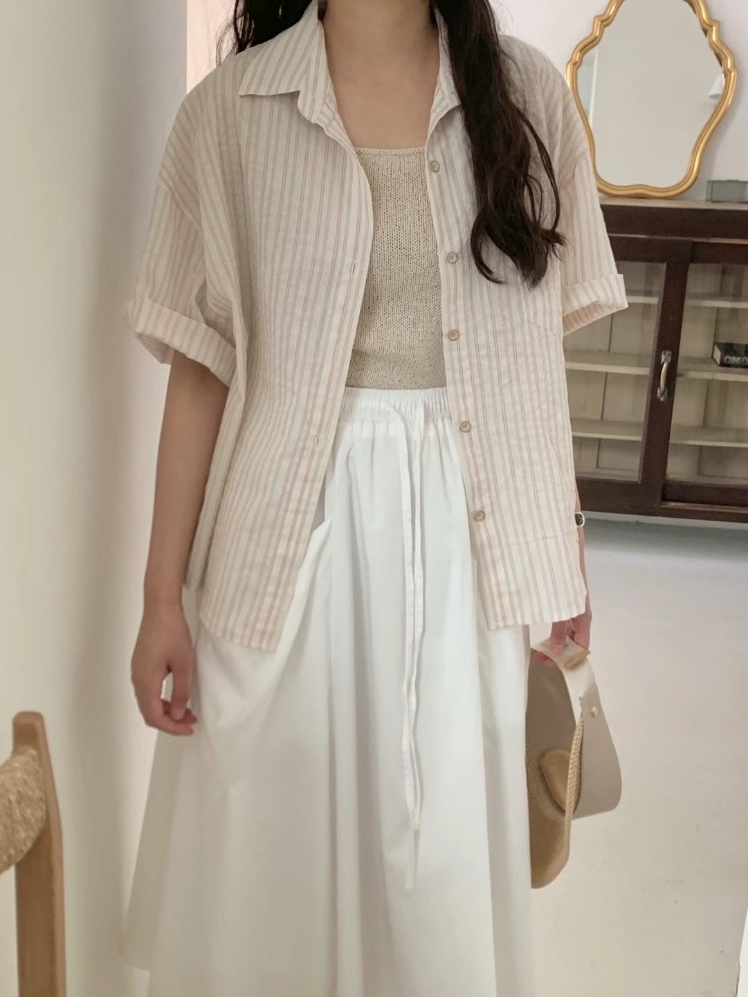 AN STAND韓國直郵女裝新款職業時尚人氣真品24春夏襯衫蕾絲衫AN STAND-2件起襯衫/蕾絲衫圖色1