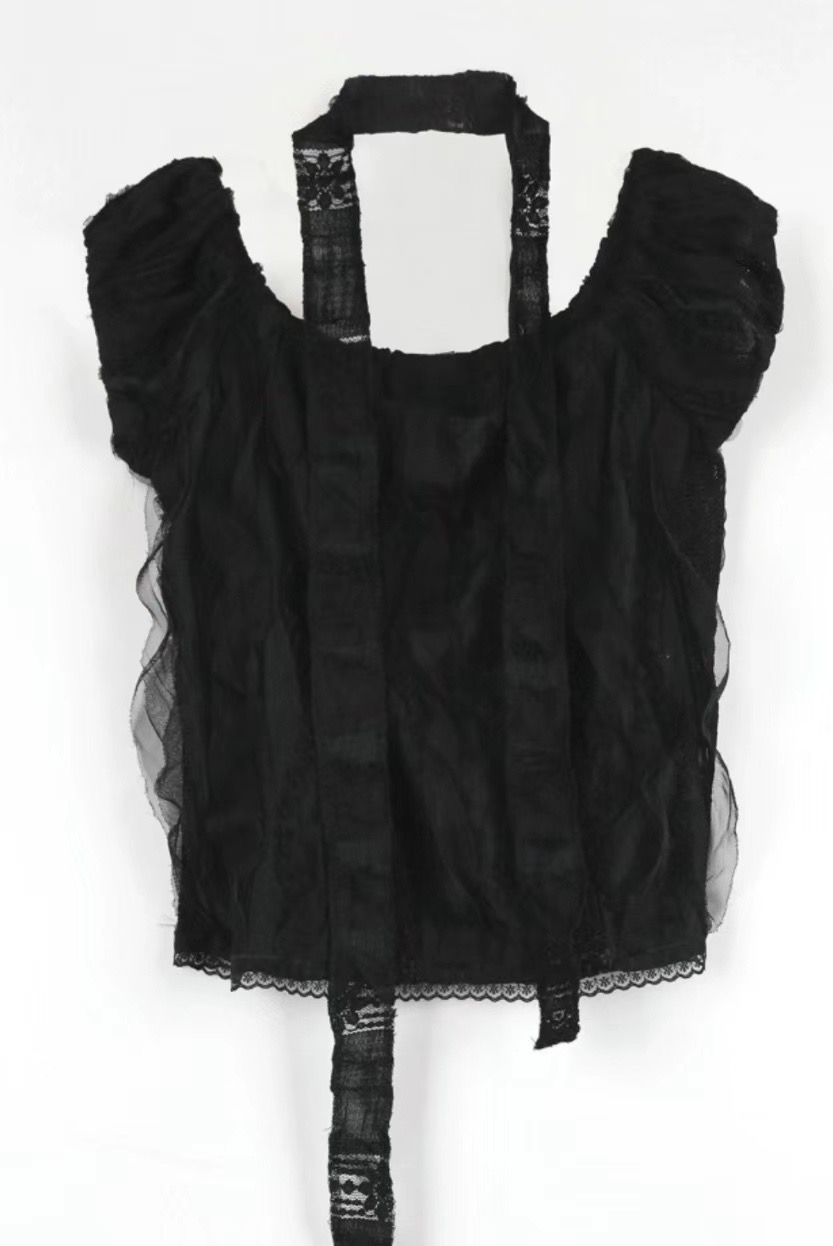 THELACREAM韓國直郵東大門代購女裝新品熱賣時尚襯衫蕾絲衫SPOON襯衫/蕾絲衫圖色2