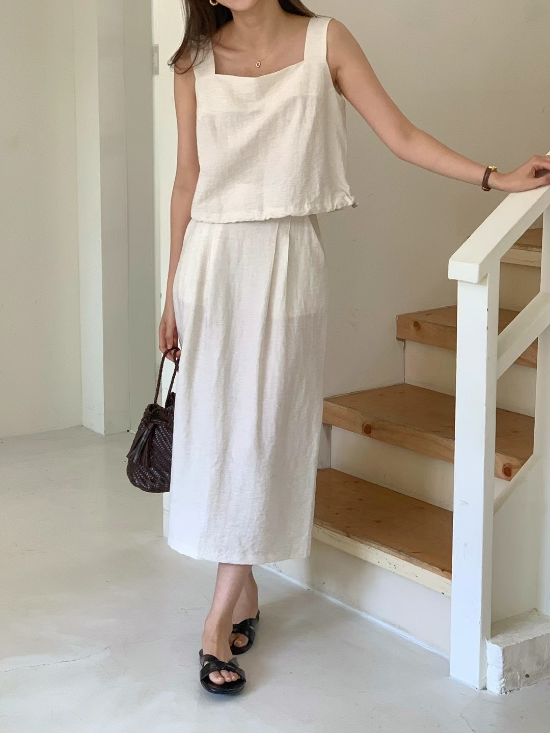 POLLEN東大門直郵女裝新款熱賣推薦真品職業休閑時尚吊帶背心POLLEN吊帶/背心