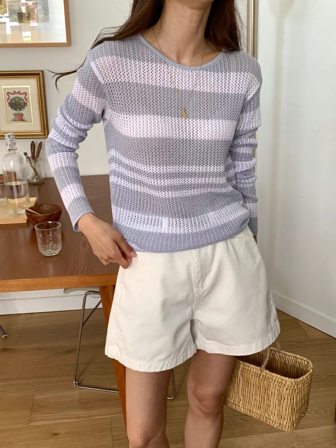 POLLEN東大門實拍女裝新款推薦真品休閑24秋夏時尚針織衫POLLEN針織衫