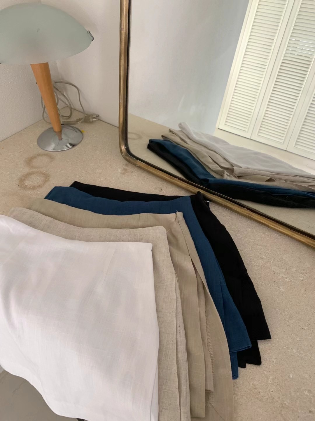 POLLEN東大門代購女士新品休閑熱賣真品人氣24秋夏短裙亞麻POLLEN短裙