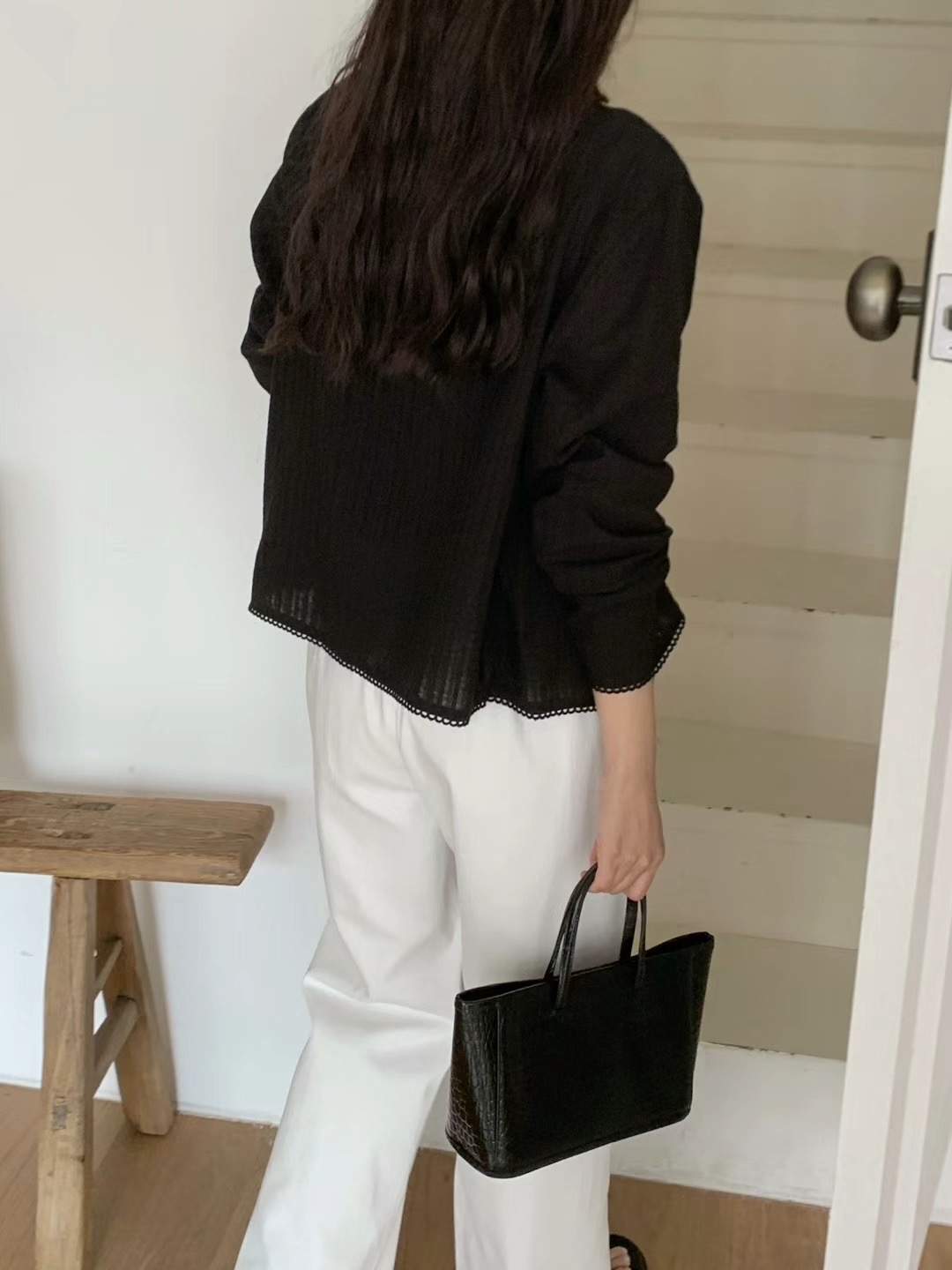 AN STAND韓國直郵東大門代購女裝新款時尚職業推薦針織衫蕾絲AN STAND-2件起針織衫