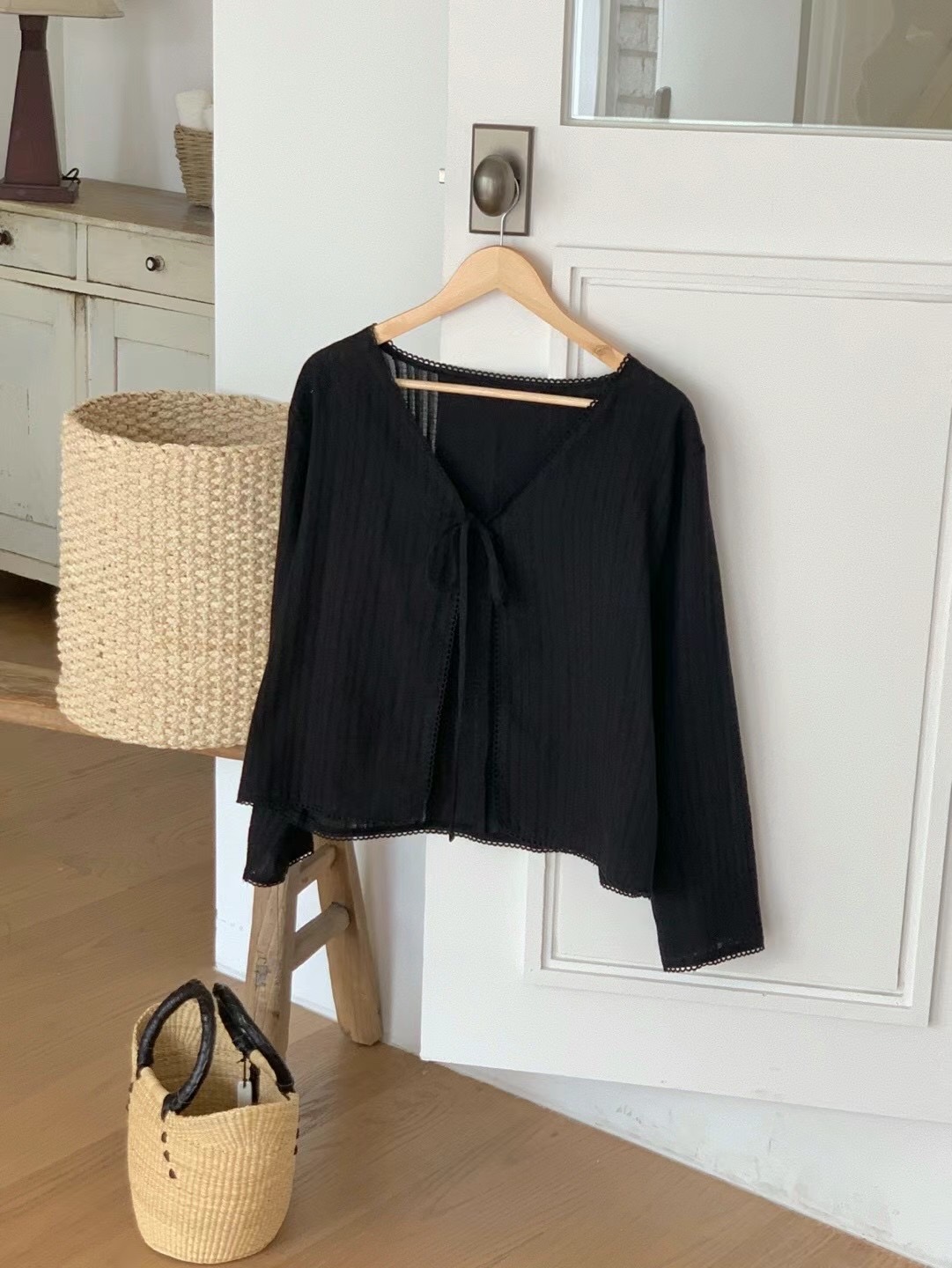 AN STAND韓國直郵東大門代購女裝新款時尚職業推薦針織衫蕾絲AN STAND-2件起針織衫