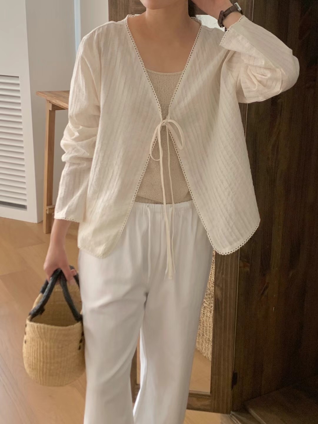 AN STAND韓國直郵東大門代購女裝新款時尚職業推薦針織衫蕾絲AN STAND-2件起針織衫圖色2