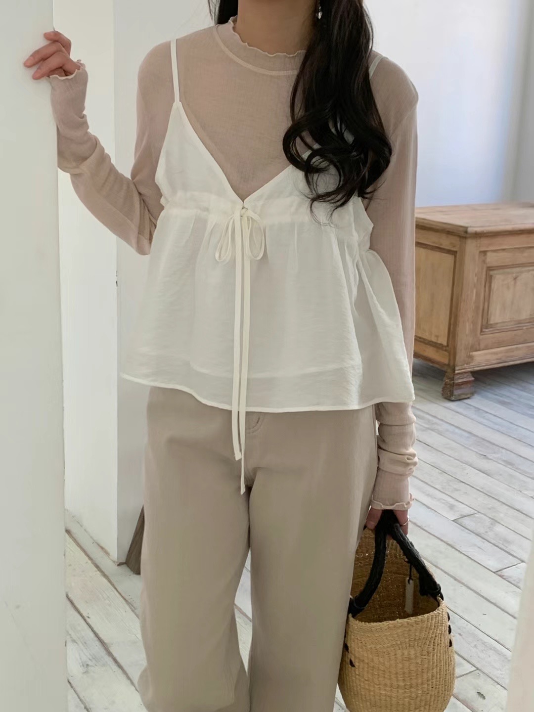 AN STAND韓國直郵東大門代購女裝新品推薦人氣24春夏吊帶背心AN STAND-2件起吊帶/背心