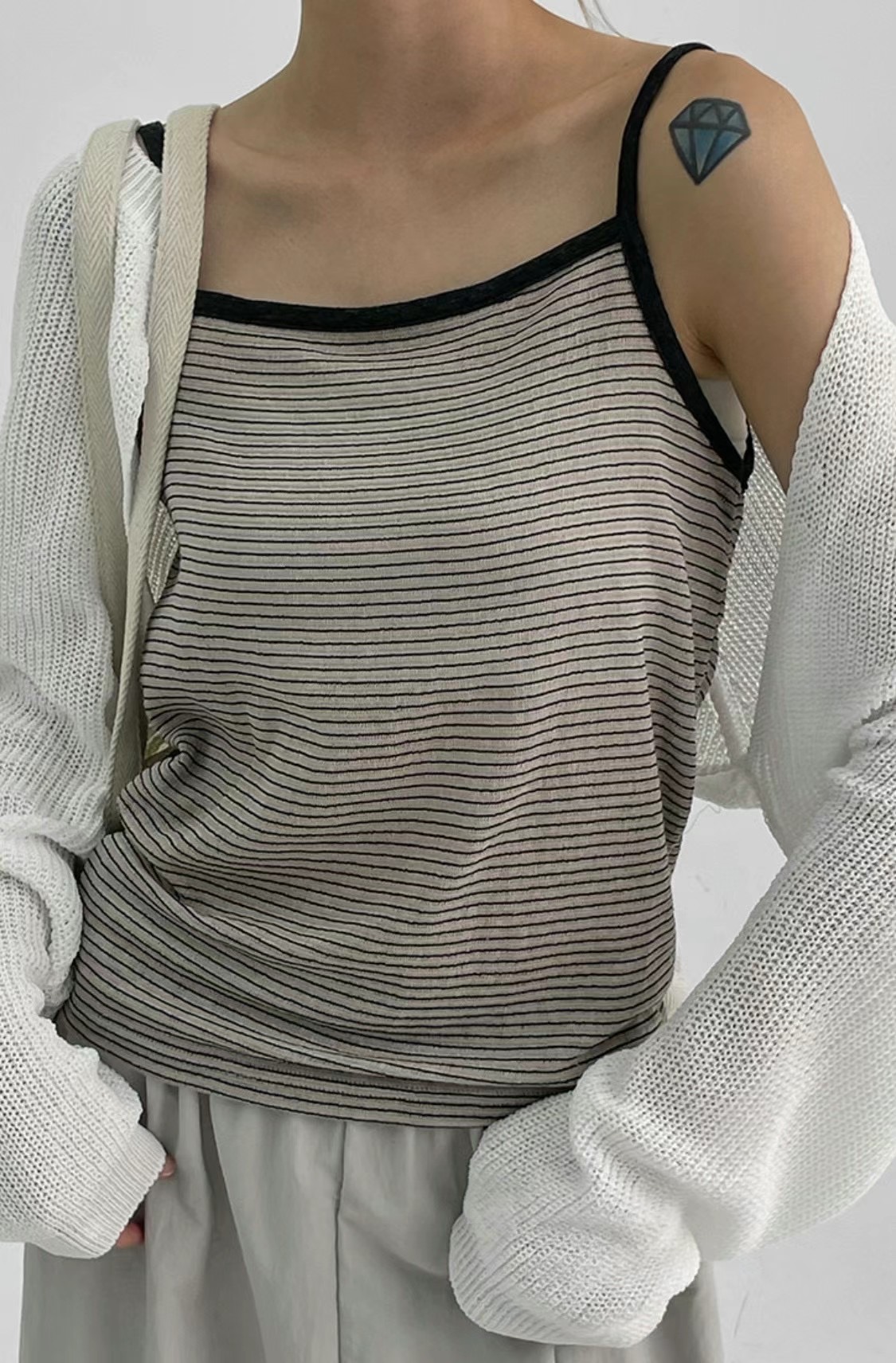 THELACREAM韓國直郵東大門代購女裝新款休閑時尚真品吊帶背心SPOON吊帶/背心