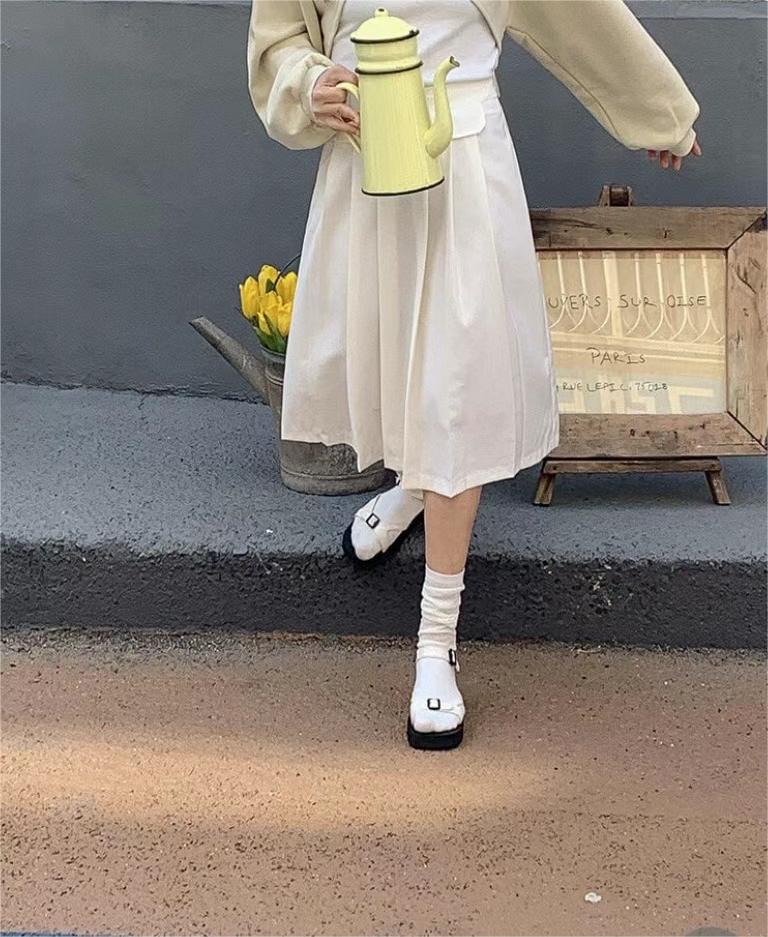 BABER直郵韓國代購女裝新款人氣休閑真品職業24春夏半身裙中短裙THE ORA半身裙/中短裙