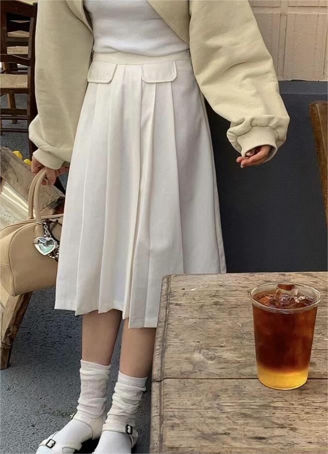 BABER直郵韓國代購女裝新款人氣休閑真品職業24春夏半身裙中短裙THE ORA半身裙/中短裙圖色1