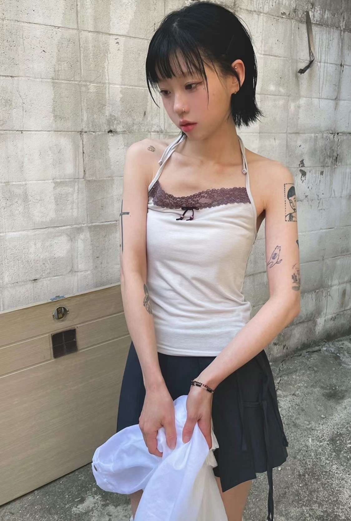 THELACREAM韓國直郵女裝新款時尚推薦24春夏休閑吊帶背心SPOON吊帶/背心圖色3