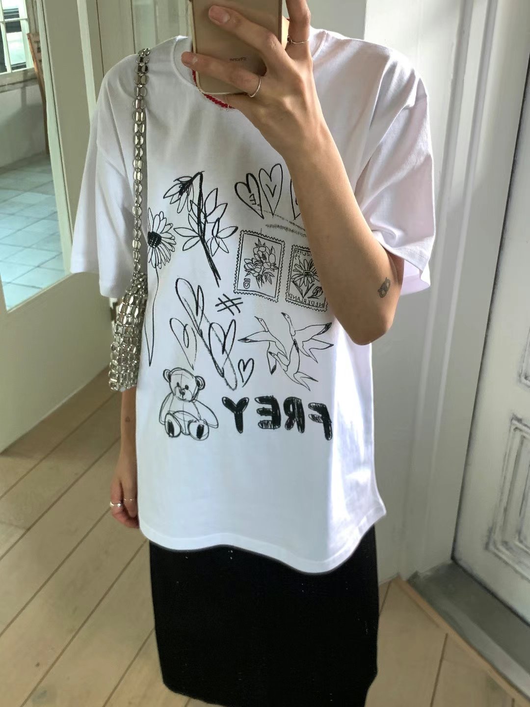 BLACK LINE韓國直郵女裝新款真品職業推薦24秋夏人氣T恤BLACK LINET恤