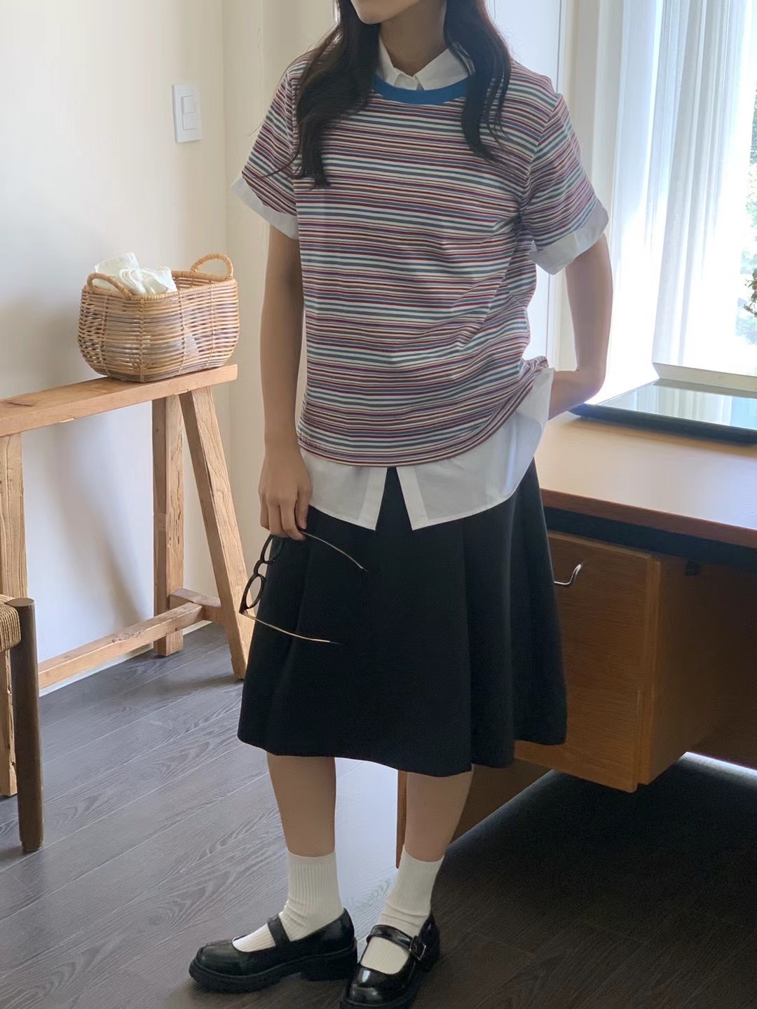 BABER韓國直郵女裝新款真品熱賣人氣休閑時尚推薦24春夏短裙THE ORA短裙