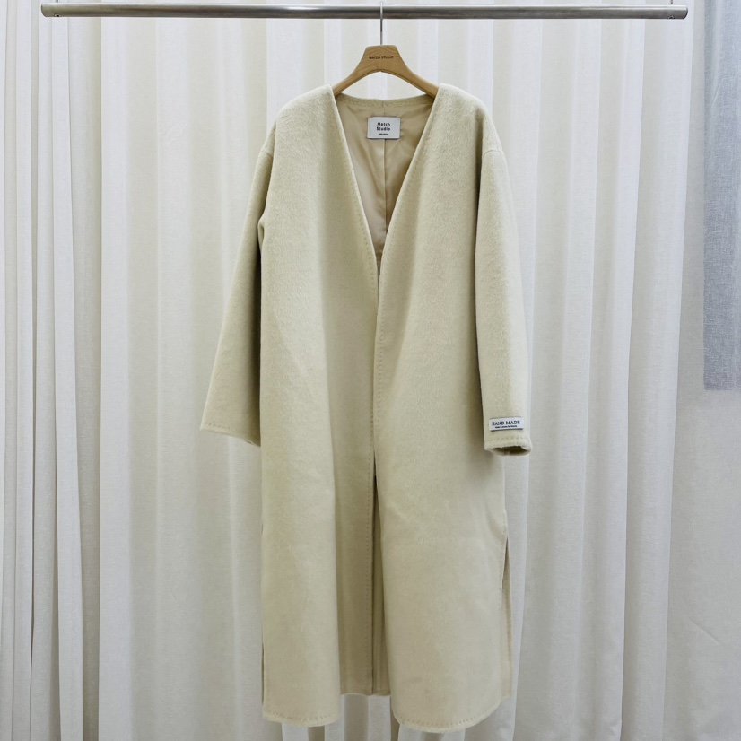 Match Studio韓國直郵東大門實拍女裝新品真品職業中長款大衣Match Studio中長款大衣圖色1