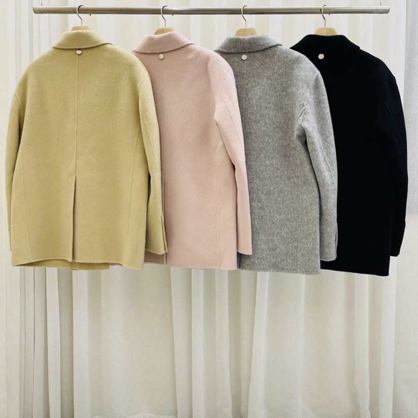 Match Studio韓國直郵東大門實拍女裝新品推薦短款大衣羊駝Match Studio短款大衣