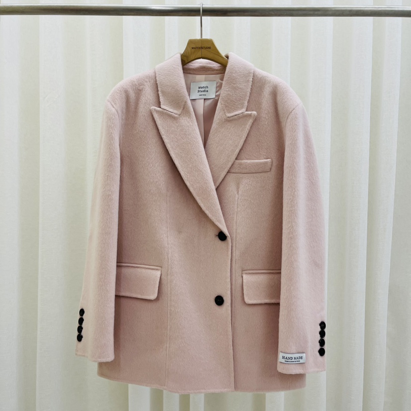 Match Studio韓國直郵東大門實拍女裝新品推薦短款大衣羊駝Match Studio短款大衣圖色3