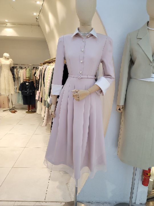 Cat.s韓國直郵東大門代購女裝新品休閑推薦真品連衣裙含腰帶Cat.s____連衣裙