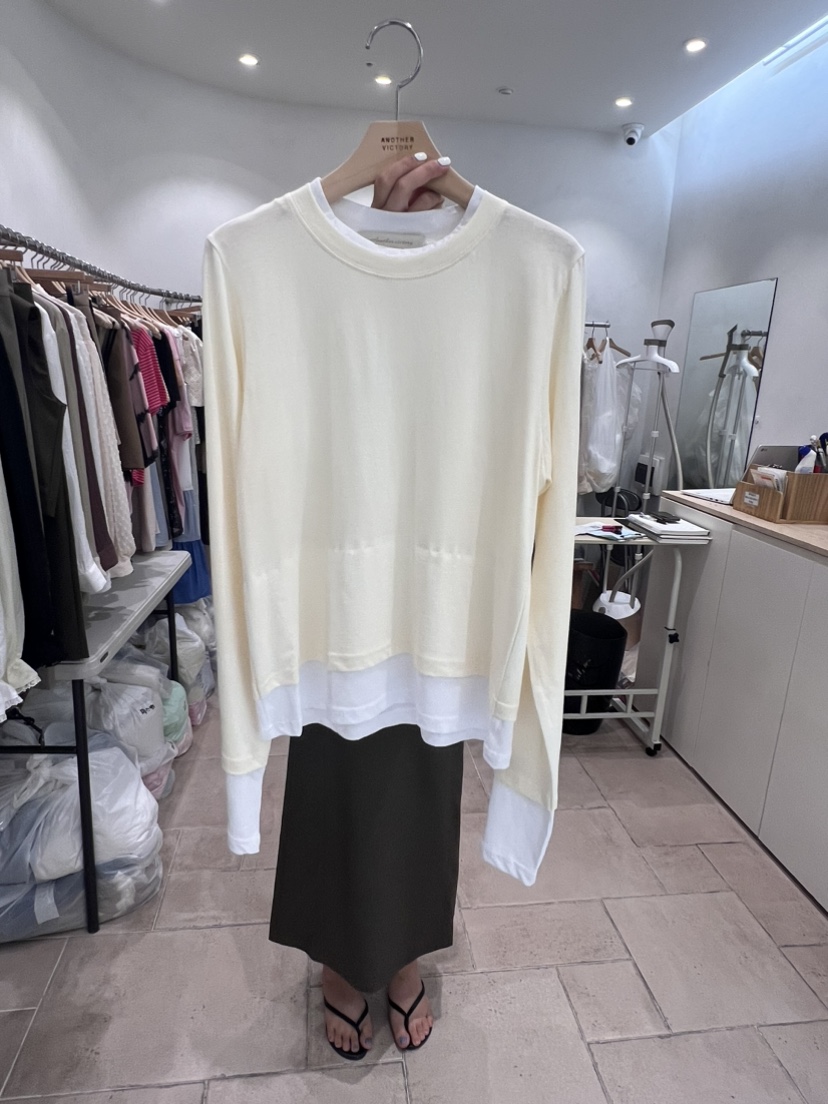 ANOTHER VICTORY直郵韓國代購女裝新款熱賣職業時尚長袖T恤PRIVIE長袖T恤圖色1