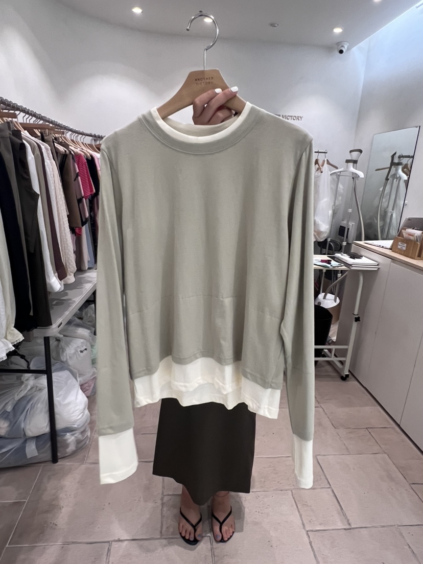 ANOTHER VICTORY直郵韓國代購女裝新款熱賣職業時尚長袖T恤PRIVIE長袖T恤圖色2
