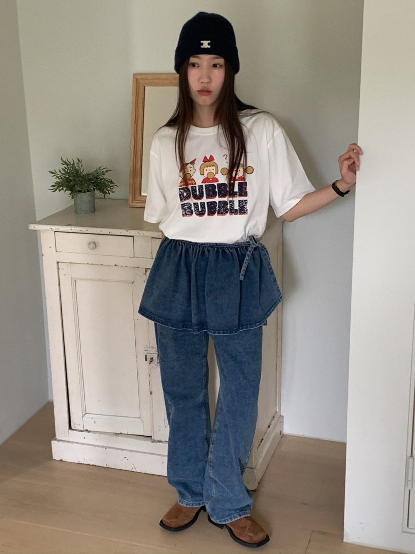 Came-l 家韓國直郵東大門實拍女裝新款職業24春夏短裙牛仔布Came_l 家短裙