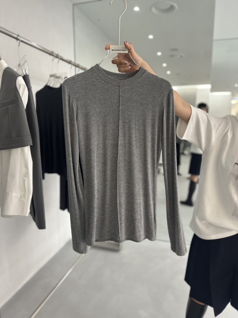 DOUBLE STANDARD/LE SMOKING韓國直郵東大門代購女裝新品熱賣長袖T恤MAISONSTAFF長袖T恤圖色2