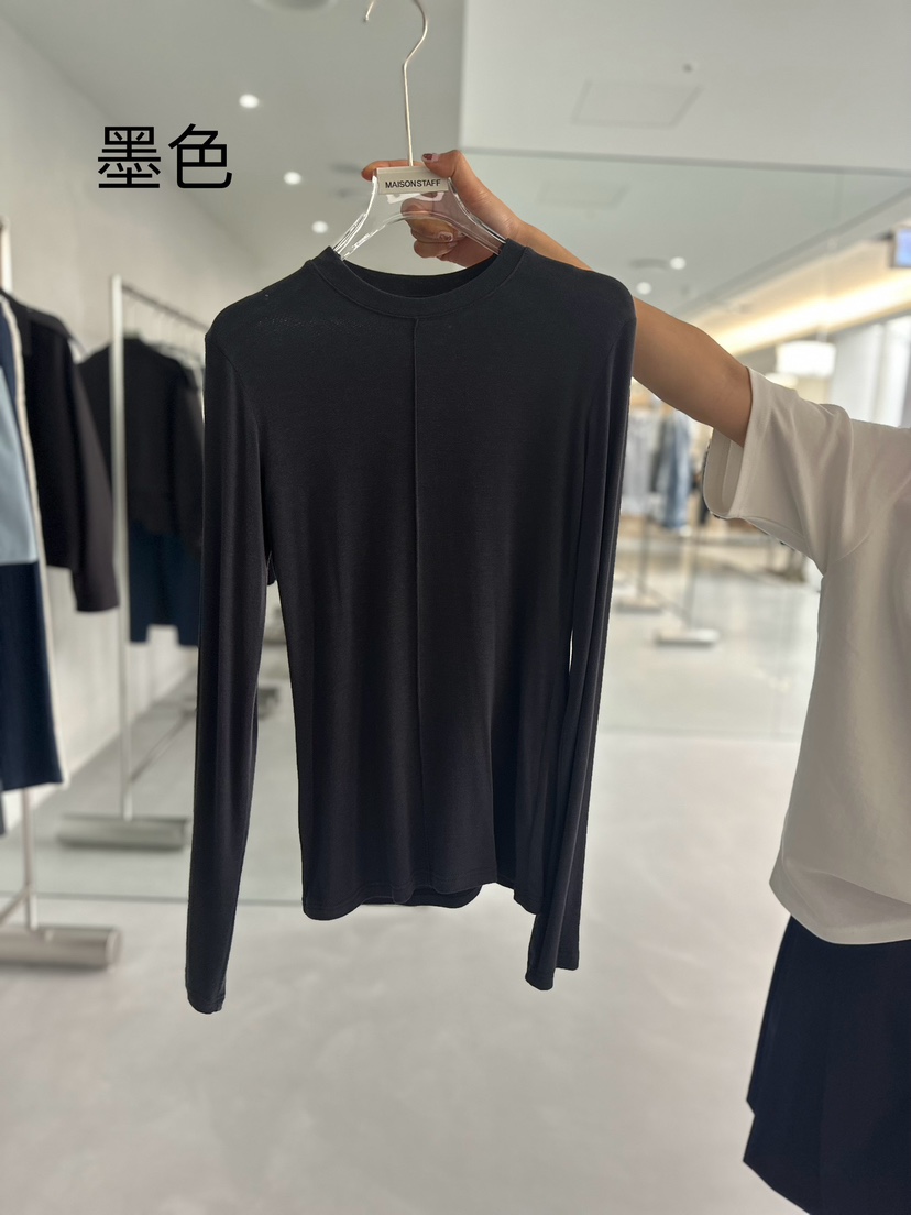 DOUBLE STANDARD/LE SMOKING韓國直郵東大門代購女裝新品熱賣長袖T恤MAISONSTAFF長袖T恤圖色4