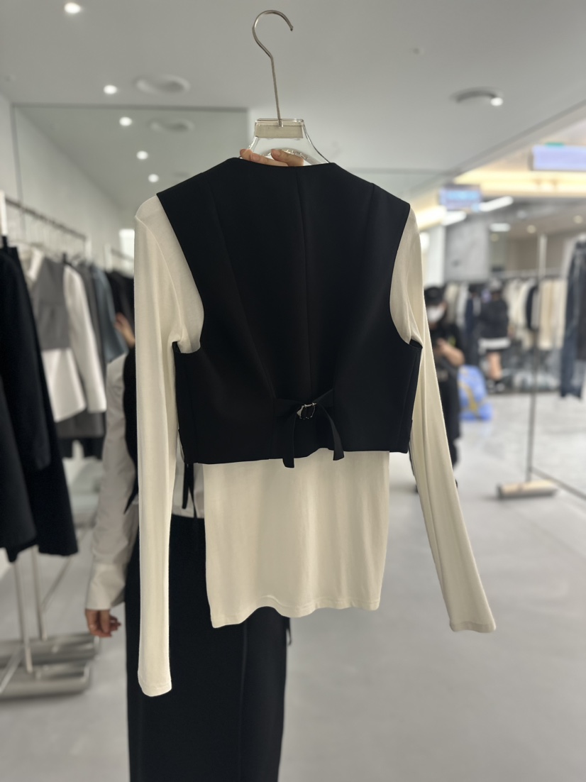 DOUBLE STANDARD/LE SMOKING直郵韓國代購女裝新品24春夏馬甲不含內搭MAISONSTAFF馬甲