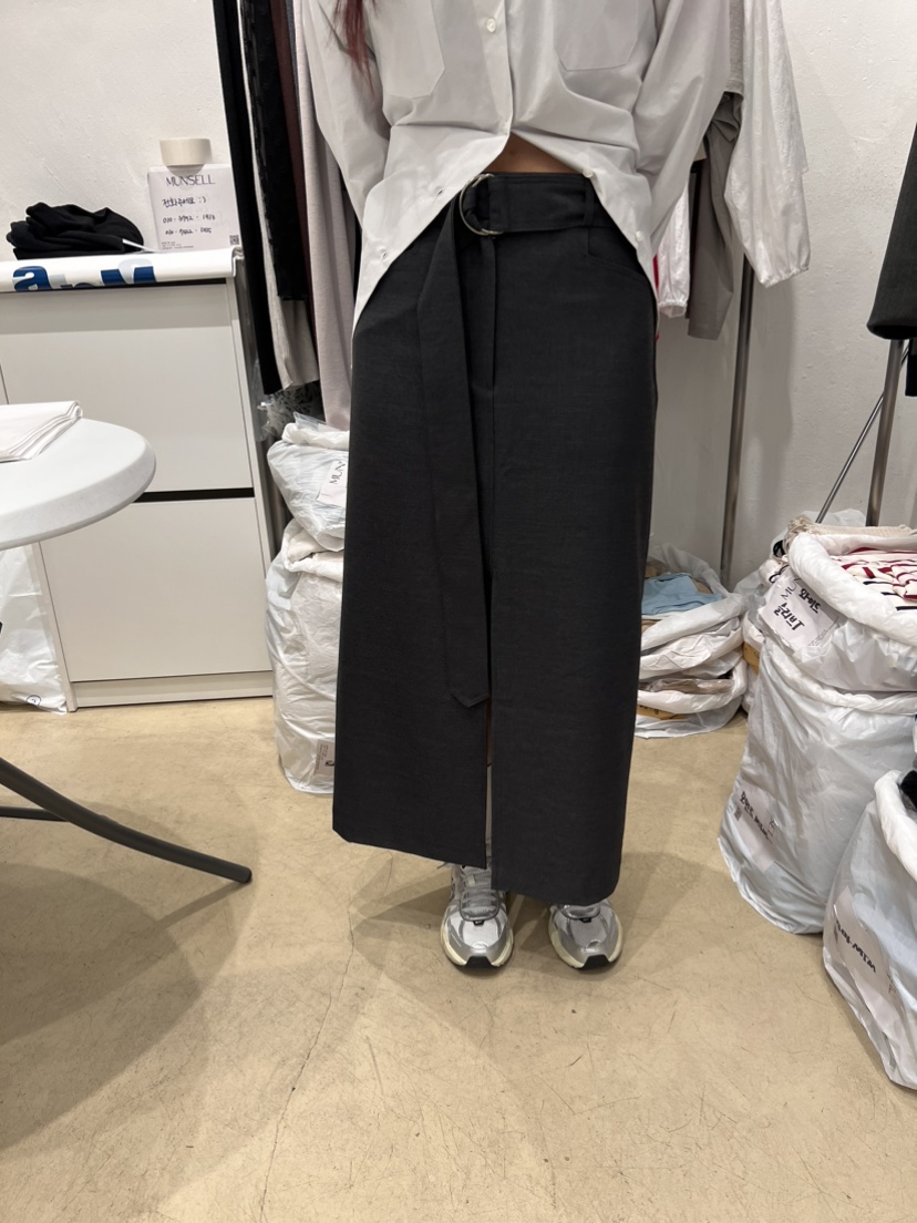 MUNSELL韓國直郵女裝新品人氣真品熱賣時尚半身裙中短裙腰帶MUNSELL半身裙/中短裙圖色2