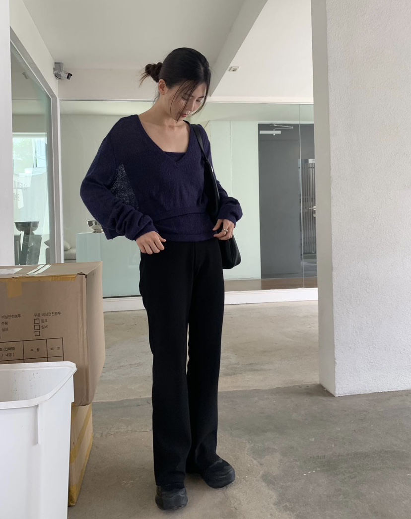 HER東大門實拍女士新款24秋夏熱賣休閑職業時尚推薦真品套裝HER套裝