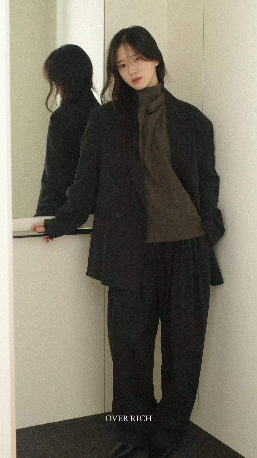 OVER RICH韓國直郵女裝新款休閑時尚24春夏職業真品休閑褲OVER RICH休閑褲