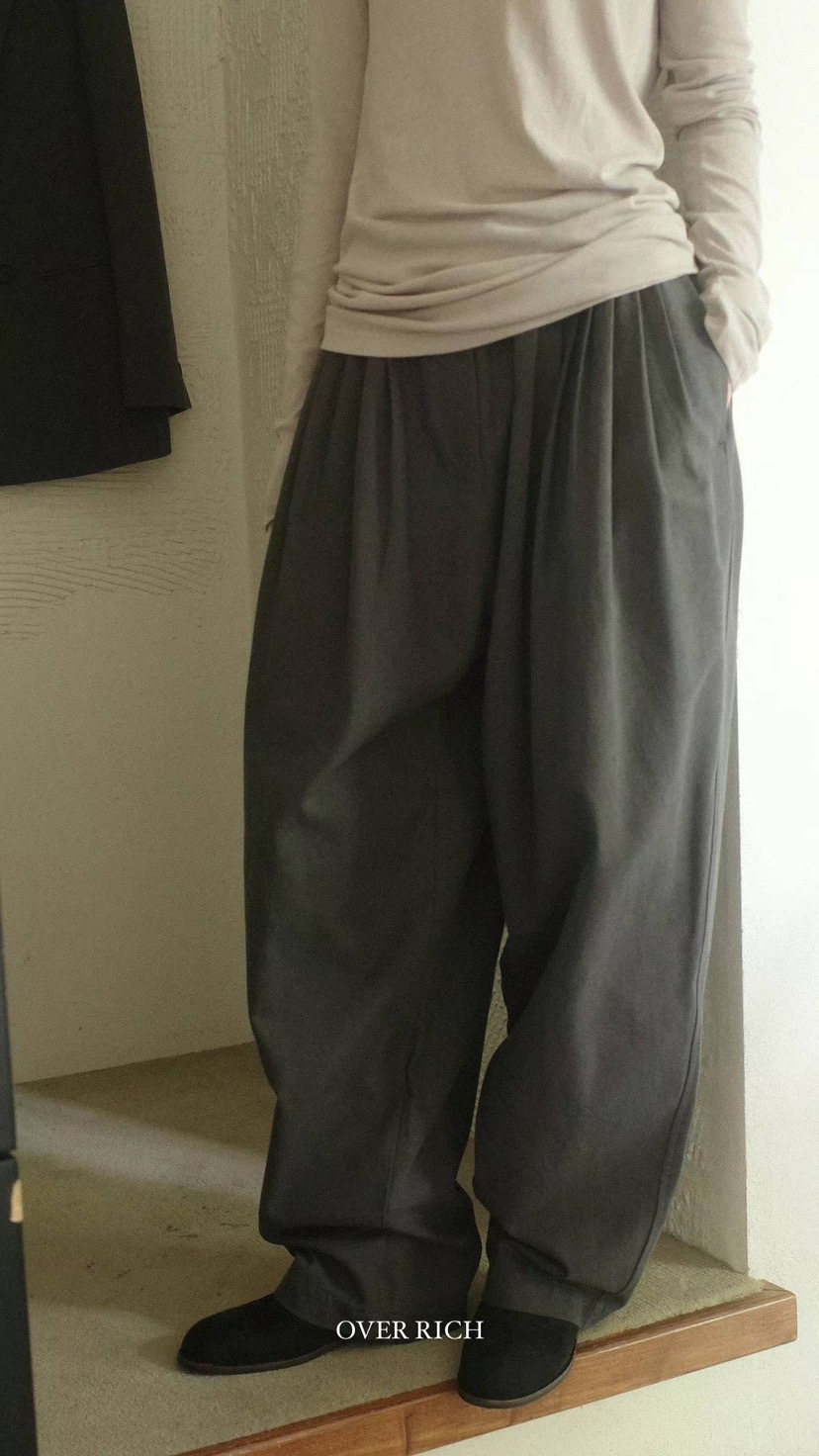 OVER RICH韓國直郵女裝新款休閑時尚24春夏職業真品休閑褲OVER RICH休閑褲