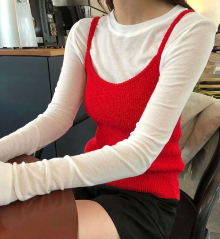 STAY HERE 直郵韓國代購女裝新品職業熱賣休閑人氣吊帶背心STAY HERE吊帶/背心