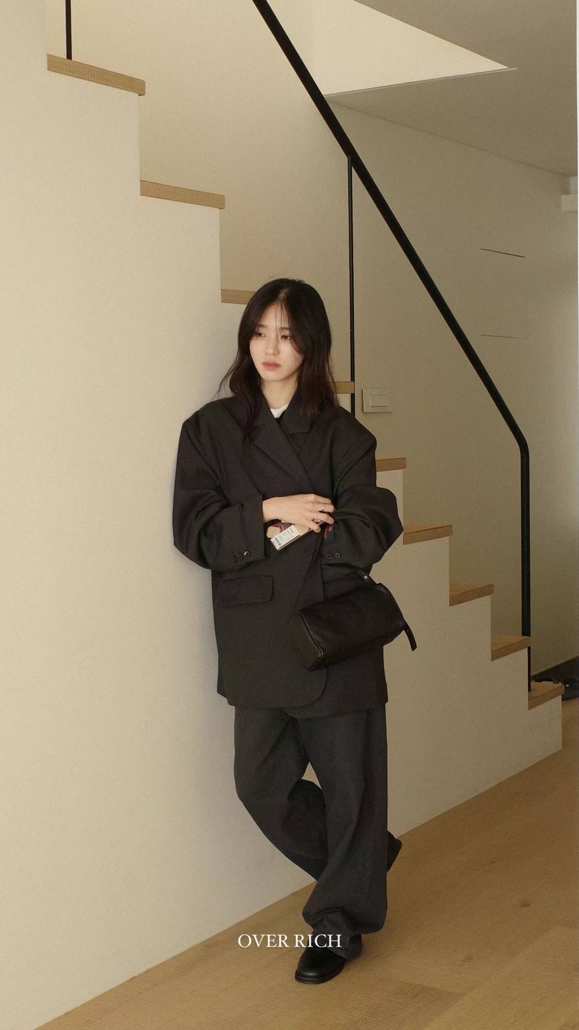 OVER RICH韓國直郵女裝新款人氣推薦24春夏真品職業夾克OVER RICH夾克