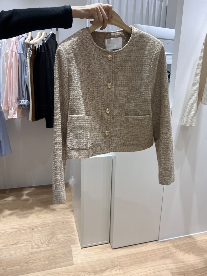 OFCOURSE韓國直郵東大門實拍女裝新款休閑24春夏夾克花呢OFCOURSE夾克圖色2