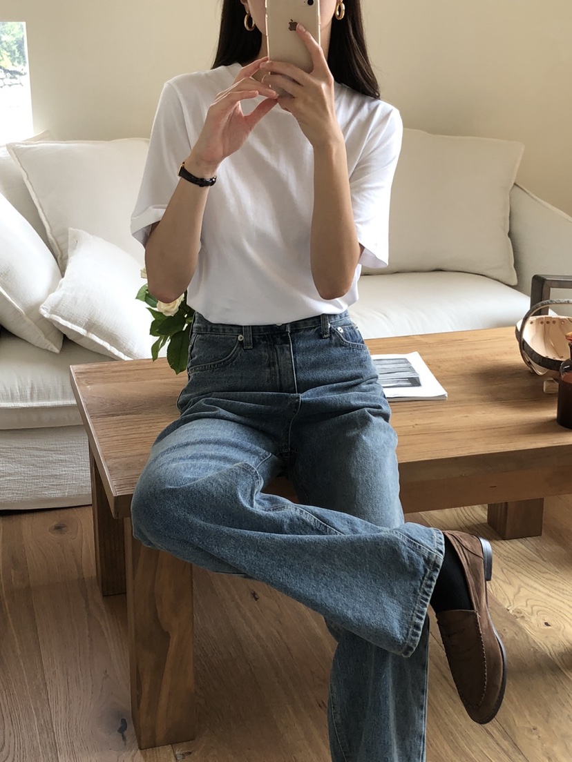 DE MERRY韓國直郵女裝新款休閑職業24春夏人氣真品牛仔褲HOUSE OF/DE MERRY牛仔褲