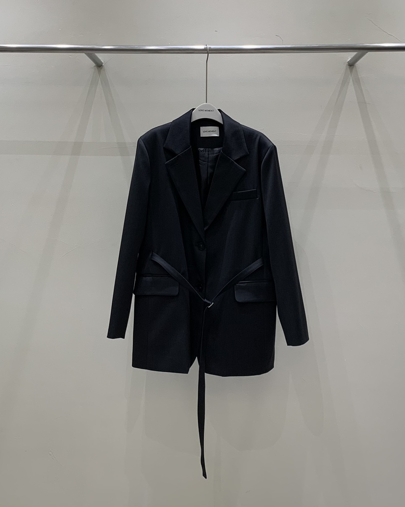LOVE MOMENT韓國直郵東大門實拍女裝新品推薦西裝西服腰帶LOVE MOMENT西裝/西服