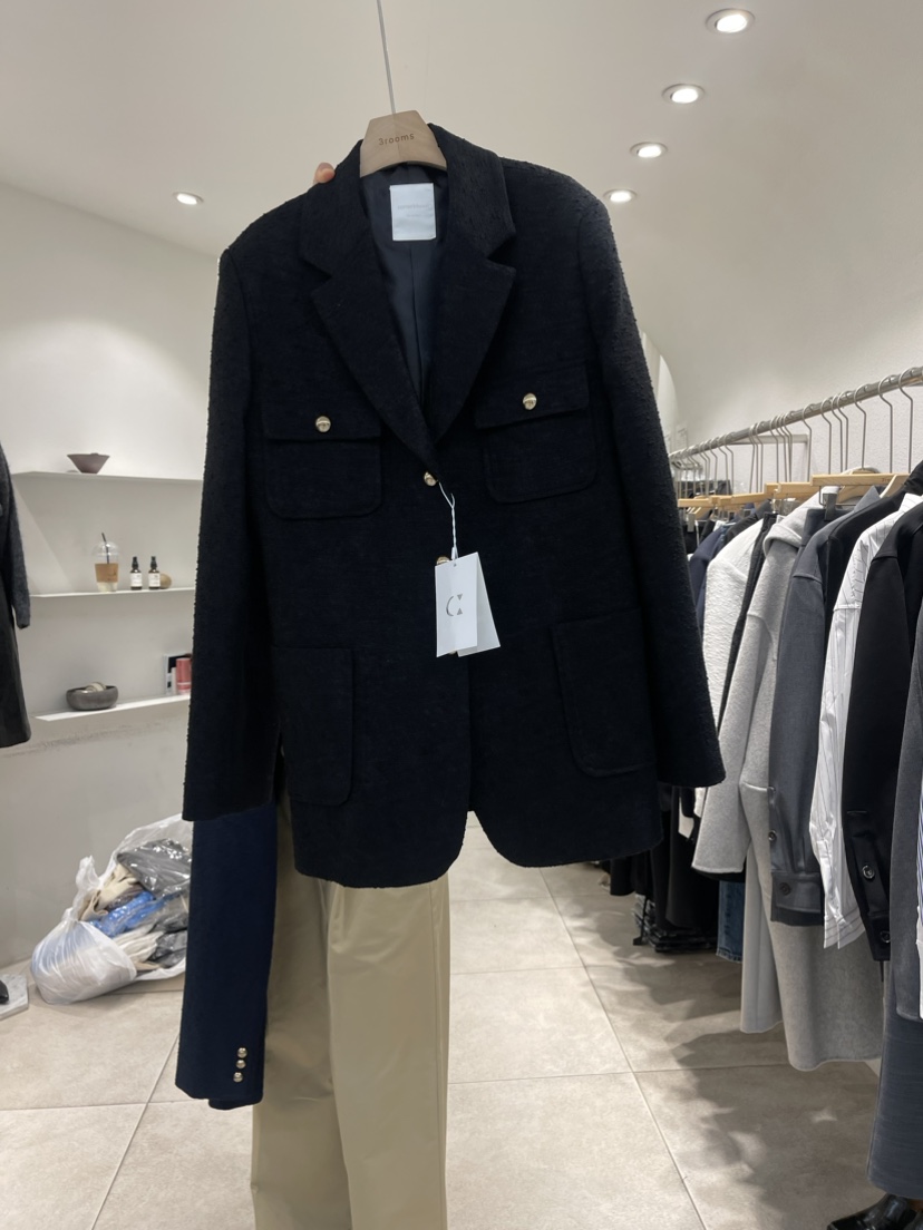 cornerbloom/3rooms韓國直郵女裝新品熱賣推薦休閑夾克花呢THE SUIT BAR夾克圖色2