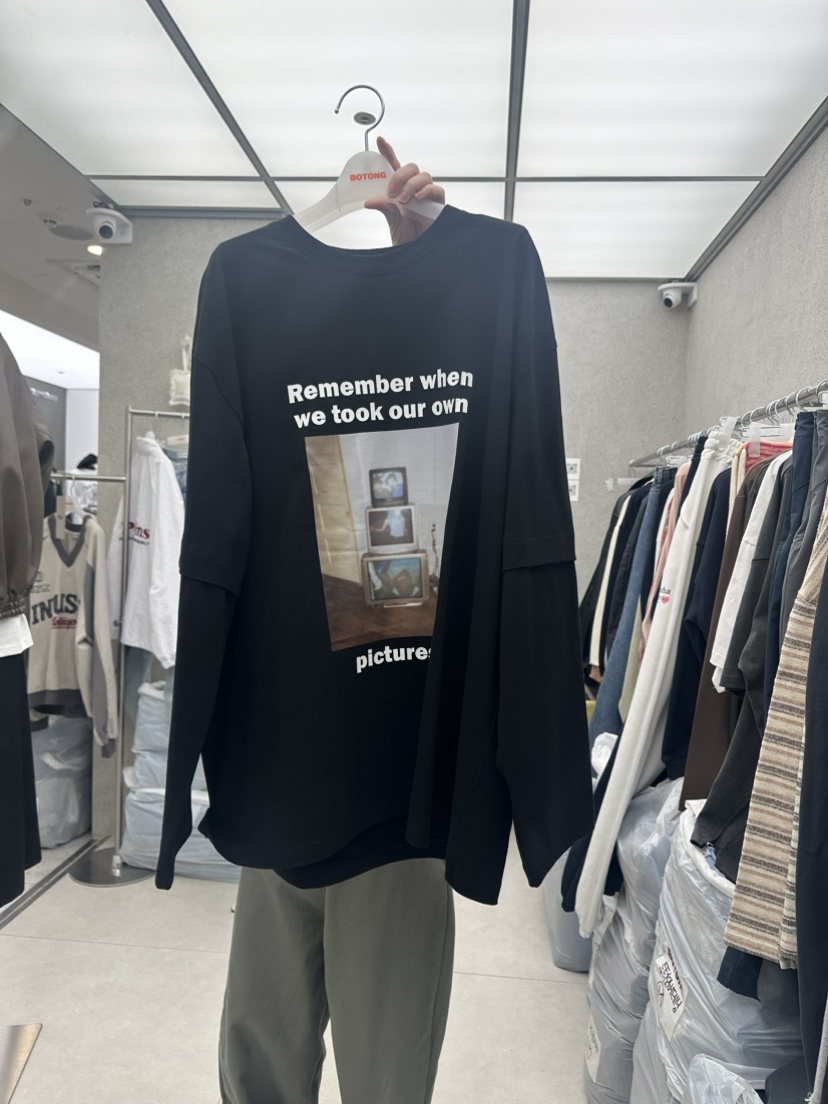 BOTONG韓國直郵東大門實拍女裝新款24春夏休閑時尚長袖T恤BOTONG長袖T恤圖色3