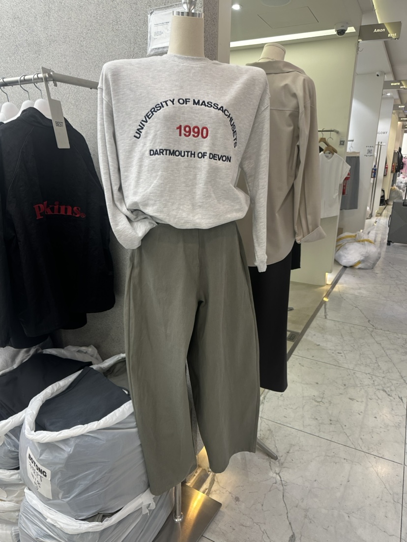BOTONG韓國直郵東大門實拍女裝新款休閑時尚24春夏真品衛衣BOTONG衛衣圖色1