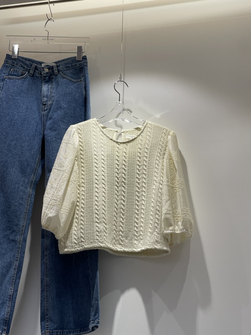 THE LENA韓國直郵東大門實拍女裝新品熱賣24春夏襯衫蕾絲衫NWEOL襯衫/蕾絲衫圖色2