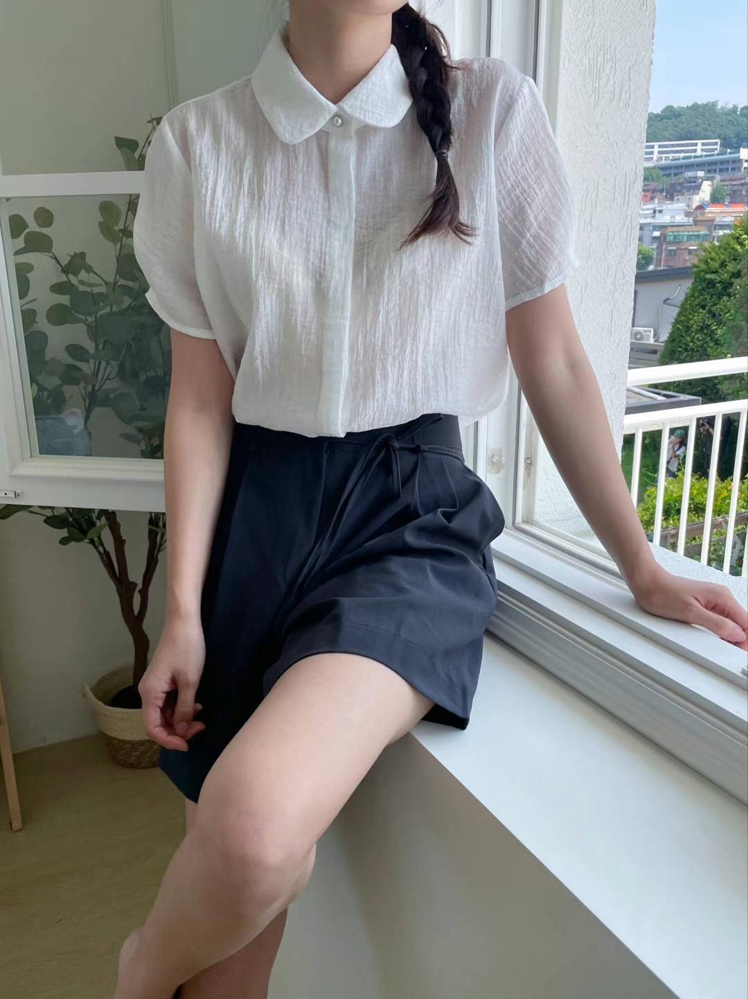 HEIVE直郵韓國代購女裝新款24春夏推薦時尚休閑襯衫蕾絲衫HEIVE襯衫/蕾絲衫