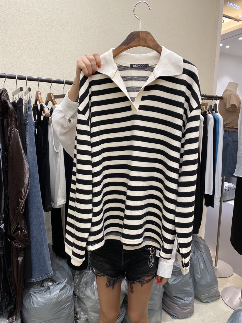 REMOOD直郵韓國代購女裝新品休閑人氣24春夏熱賣推薦衛衣FRENCH DOOR衛衣圖色3