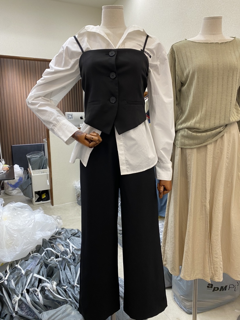 REMOOD韓國直郵東大門實拍女裝新款24春夏熱賣人氣吊帶背心FRENCH DOOR吊帶/背心