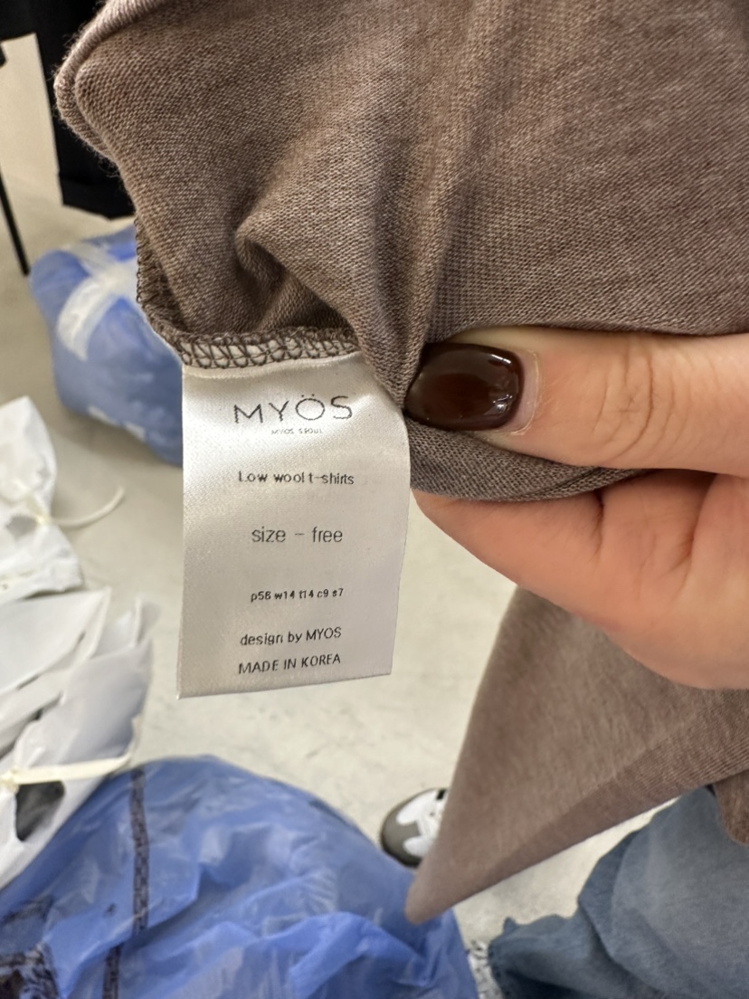 MYOS韓國直郵東大門實拍女裝新款真品推薦休閑職業時尚長袖T恤MYOS長袖T恤