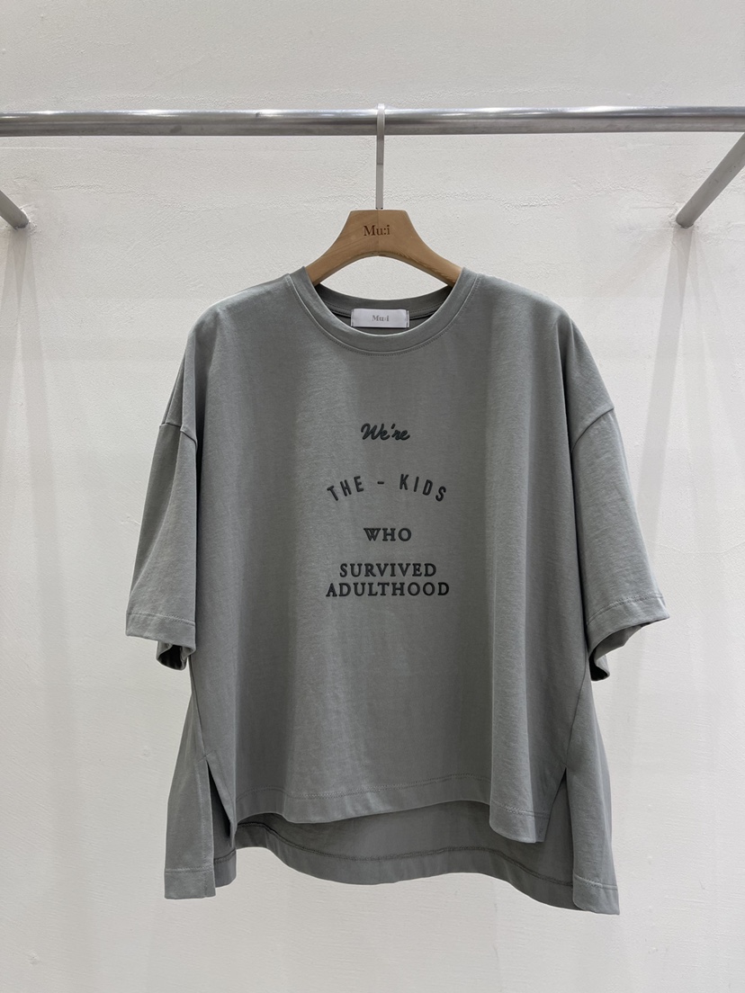 MU i韓國直郵東大門代購女裝新品真品休閑人氣24春夏T恤皮革Mu:i-QT恤圖色3