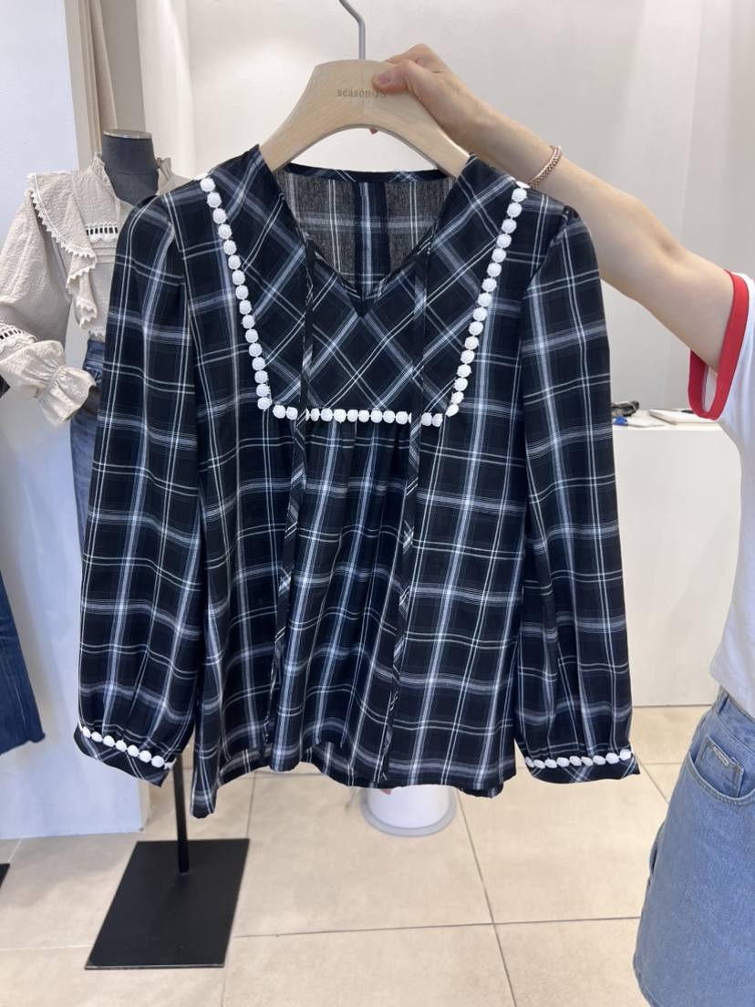 2nd B-S韓國直郵東大門代購女士新品真品推薦襯衫蕾絲衫2nd B-S襯衫/蕾絲衫圖色2