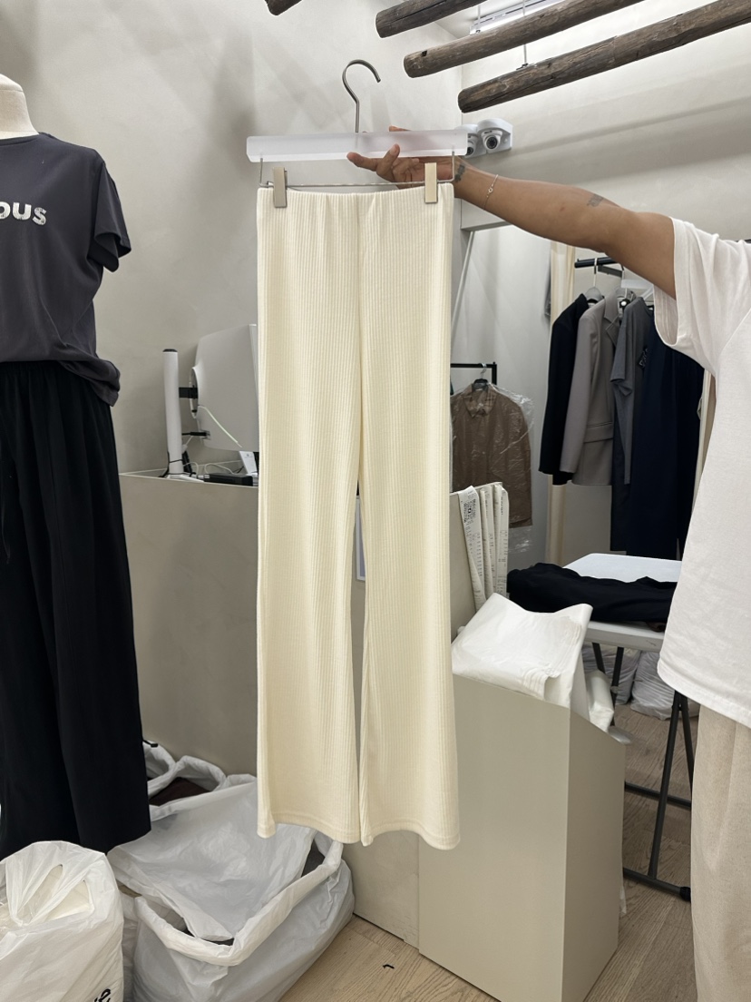 Waller韓國直郵東大門實拍女士新品熱賣真品休閑休閑褲羅紋NOTHING休閑褲圖色2