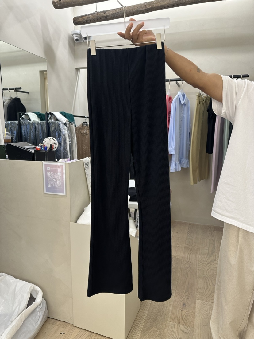 Waller韓國直郵東大門實拍女士新品熱賣真品休閑休閑褲羅紋NOTHING休閑褲圖色3