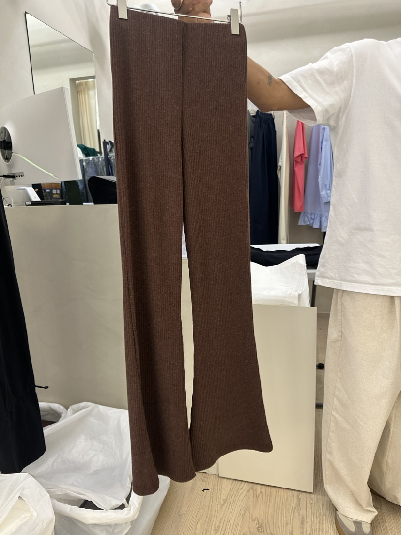 Waller韓國直郵東大門實拍女士新品熱賣真品休閑休閑褲羅紋NOTHING休閑褲圖色5