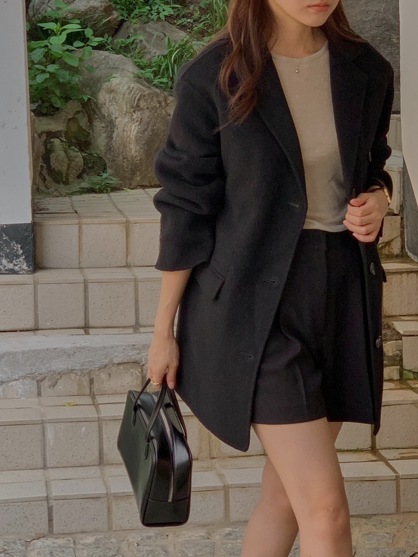 Match Studio韓國直郵女裝新款真品職業24春夏中長款大衣Match Studio中長款大衣
