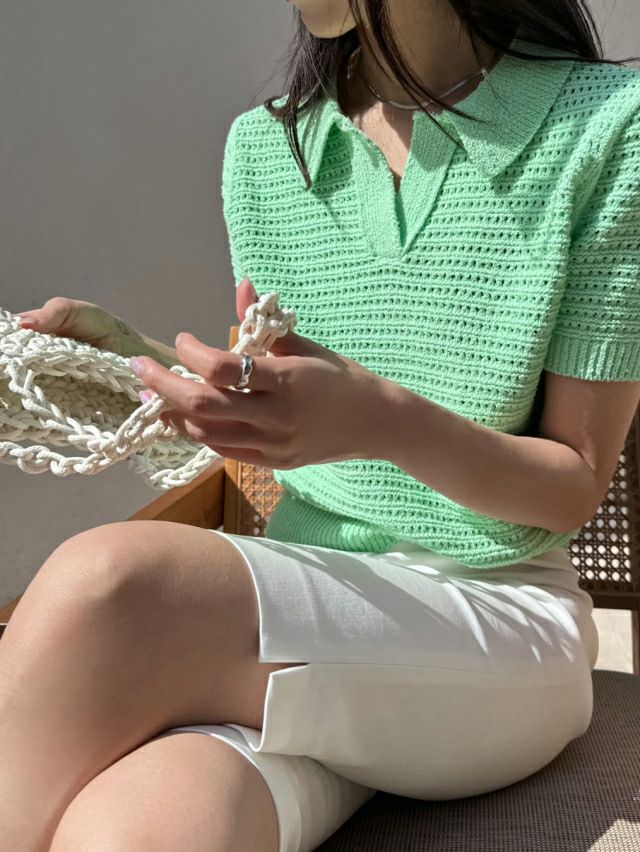 PLAYLIST直郵韓國代購女裝新品24春夏真品推薦職業針織衫confetti針織衫