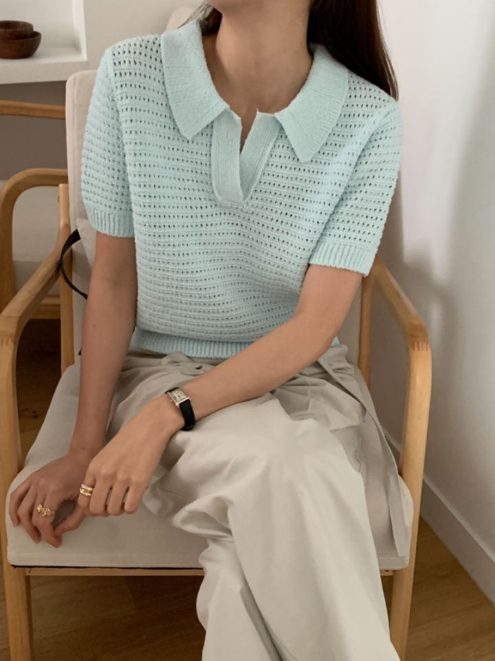 PLAYLIST直郵韓國代購女裝新品24春夏真品推薦職業針織衫confetti針織衫